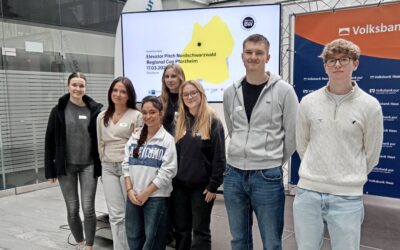 Besuch beim Elevator Pitch im VolksbankHaus Pforzheim